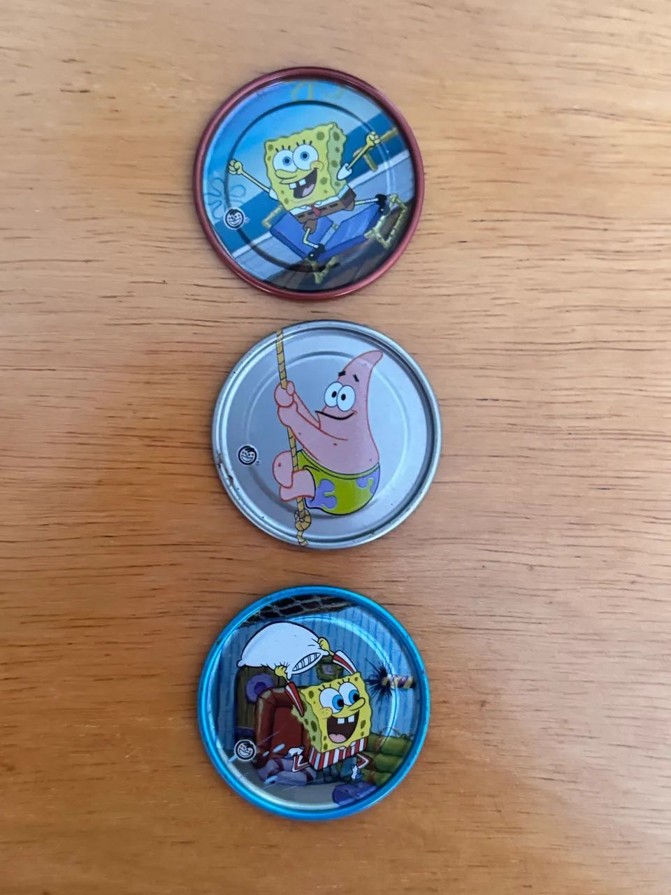 Tazos Titanium Bob Esponja - 3 unidades