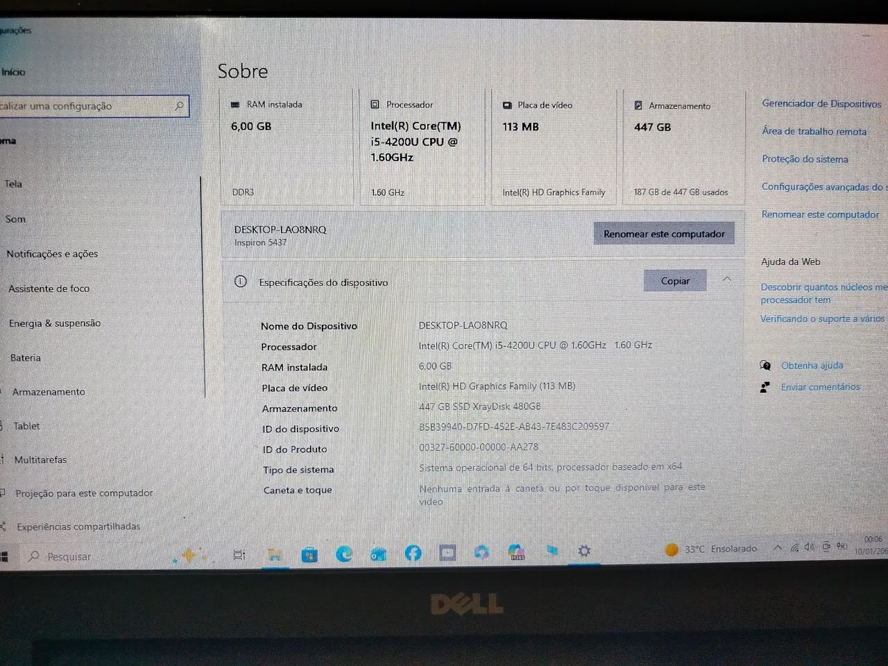 Vendo ou troco Notebook Dell  - Foto 5