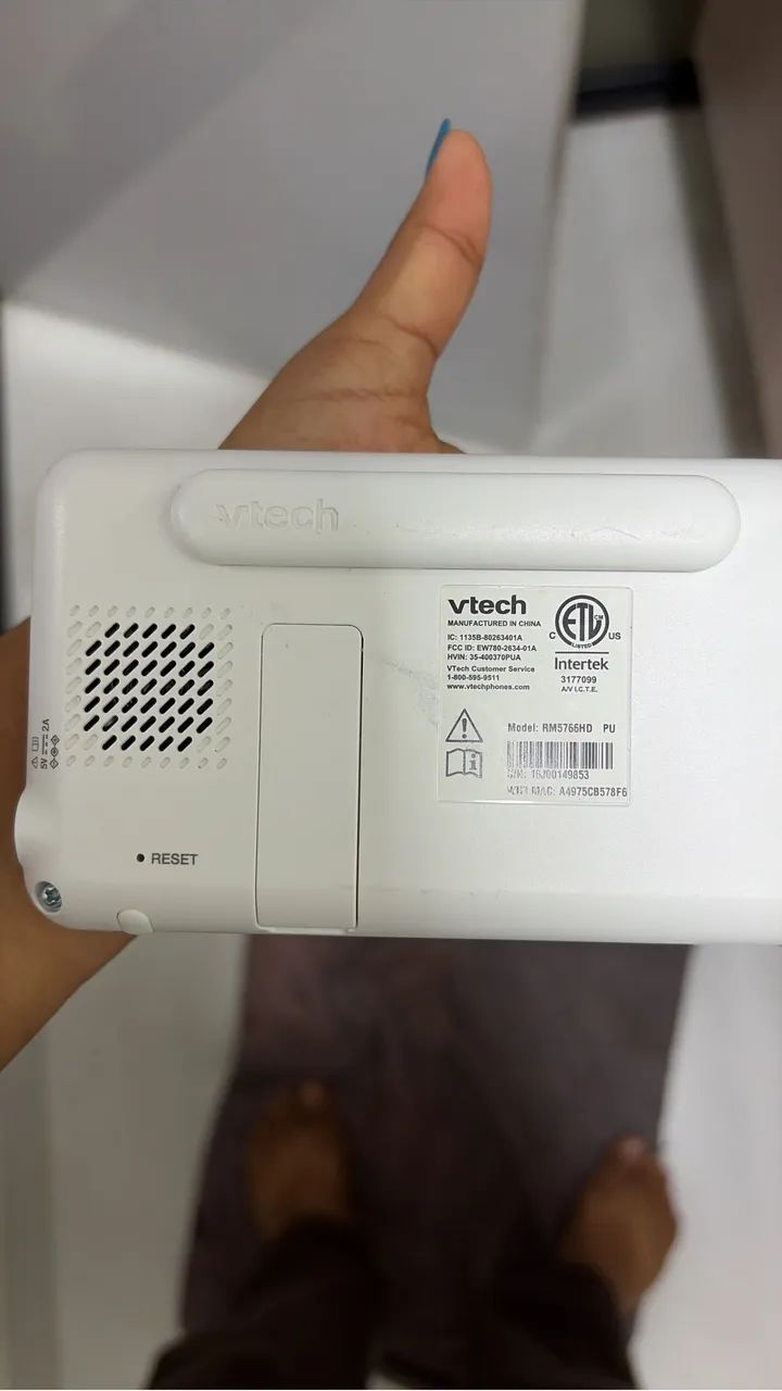 Vtech Vm5266 Babá Eletrônica Com Monitor 5 Polegadas 110v Branco - Foto 2