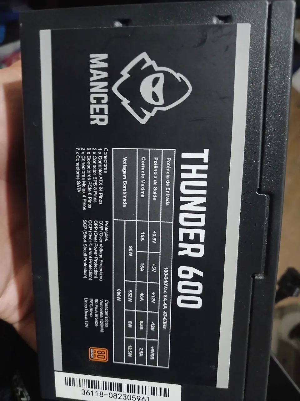Fonte Mancer Thunder 600w  - Foto 3