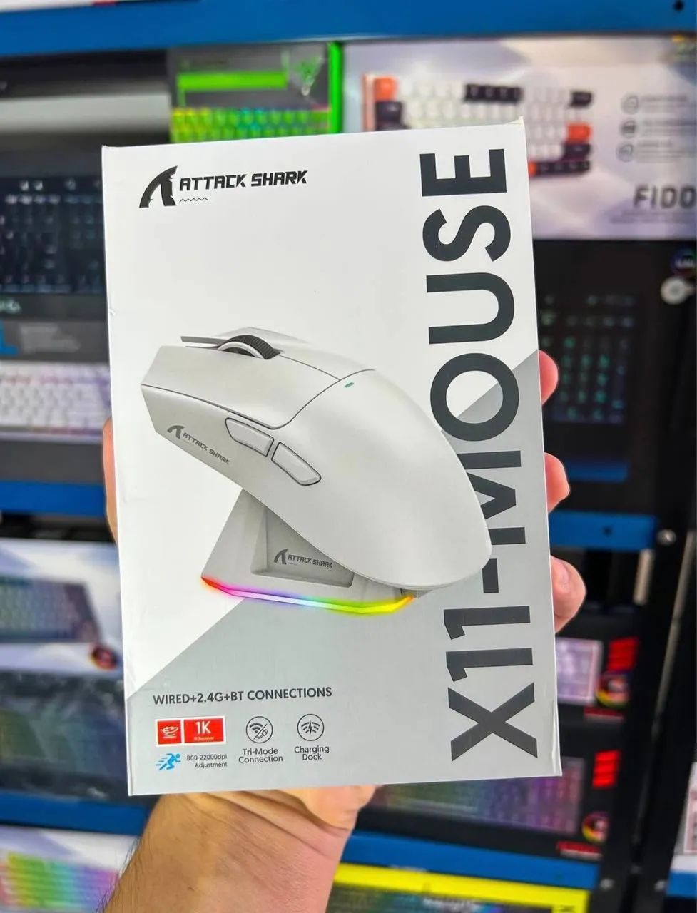 Mouse atack shark x11 branco