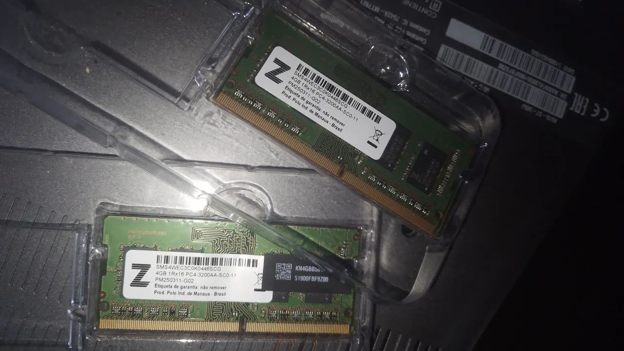 Duas memórias Notebook Z SO-DIMM DDR4 3200mhz  - Foto 2