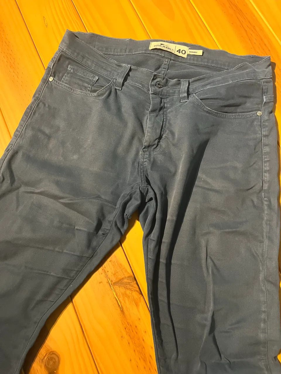 Calça de sarja azul - Foto 2
