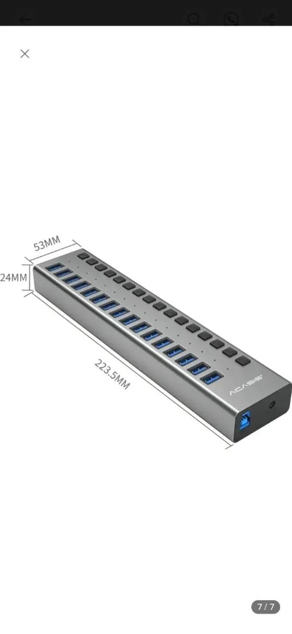 Hub 16 portas acasis 10gbps 