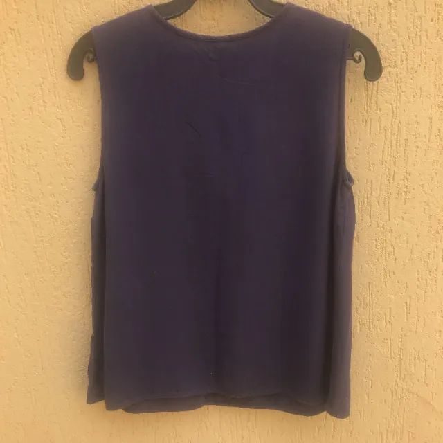 Blusa Azul Marinho Da Marca Hering - Foto 4