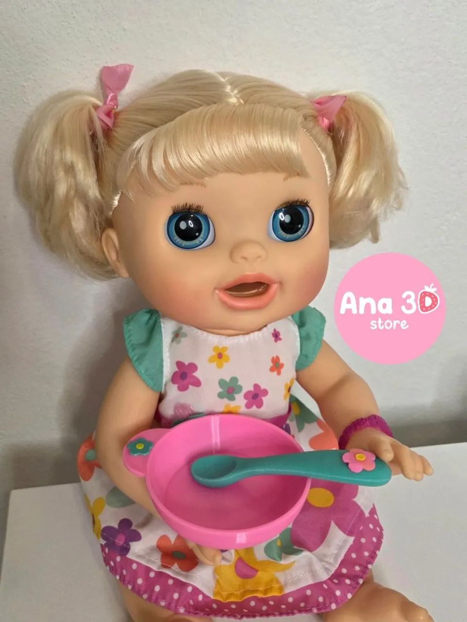 Pratinho e colher com ímã impressos em 3D para Baby Alive Comer e Brincar - Foto 2