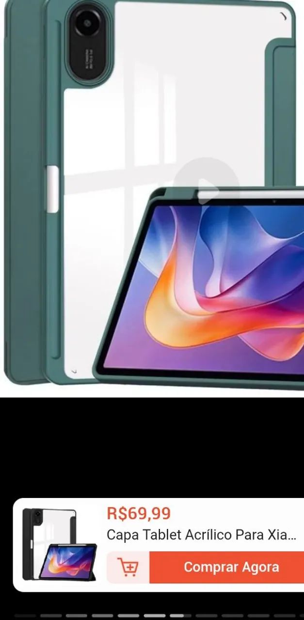 Capa Teblet Redmi Pad 2 Verde Escuro
