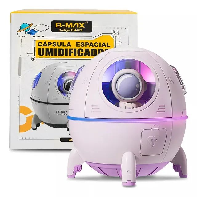 Umidificador Difusor De Ar Astronauta Nave Espacial Com Led Usb - Foto 2