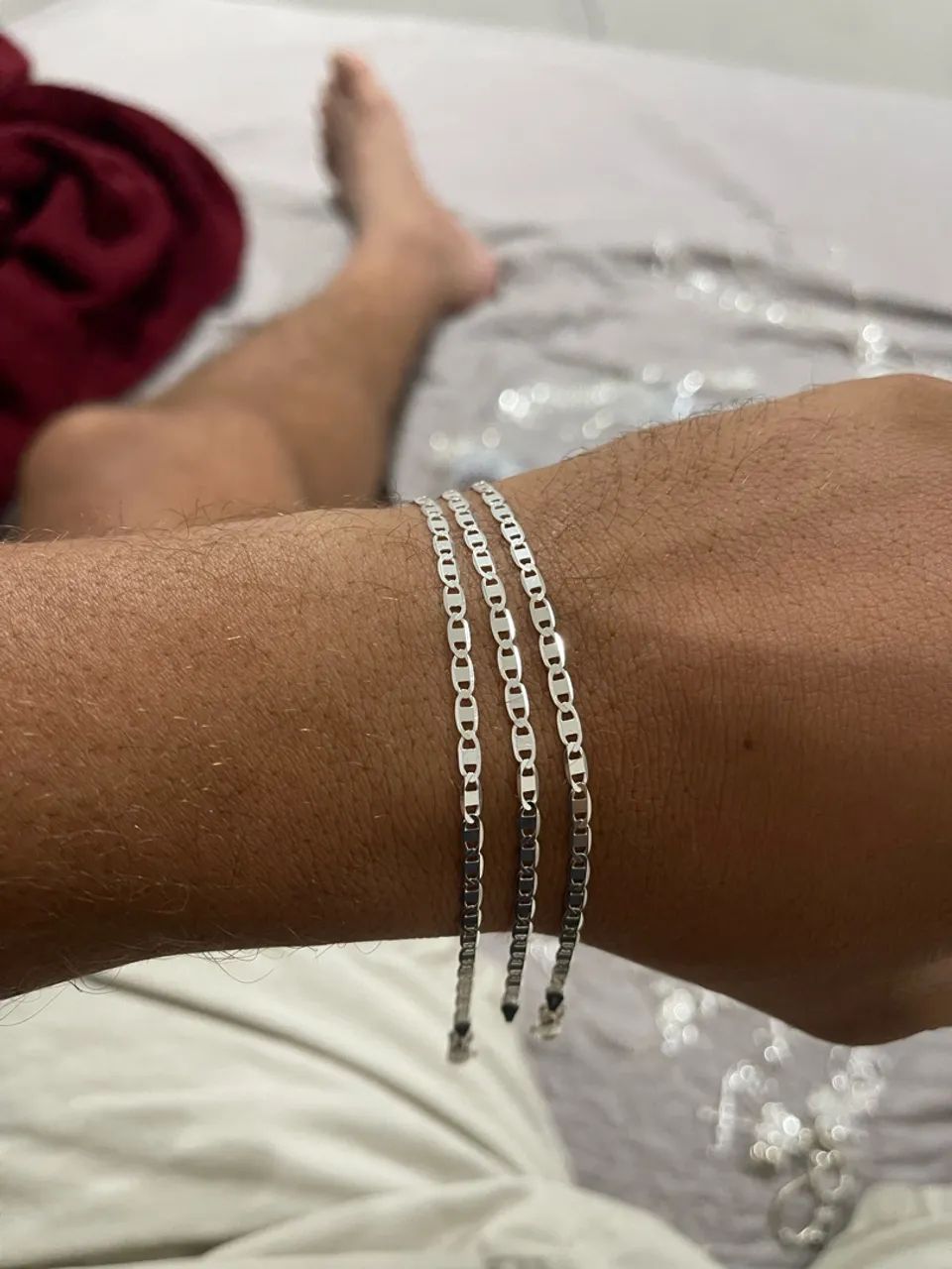 Pulseira Piastrine prata 925