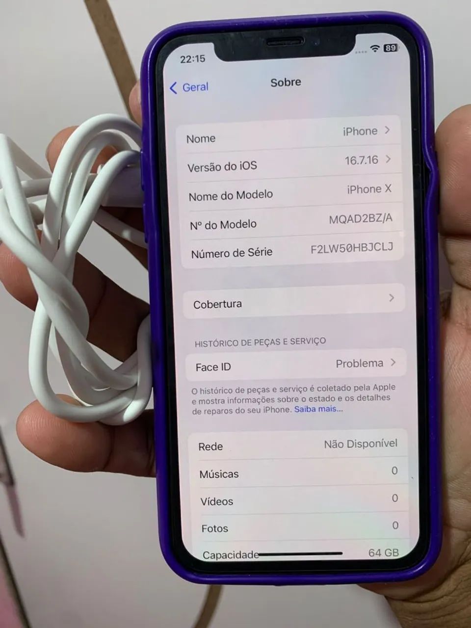 iPhone X 64Gb Preto Faço entrega - Foto 3