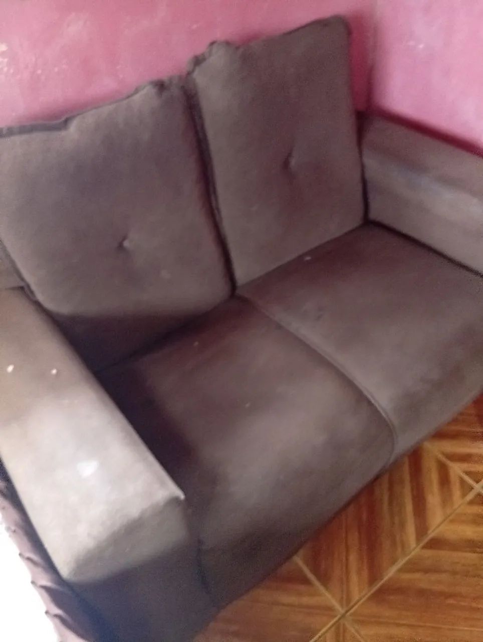 Sofá de 2 lugares usado valor 150 chama do atzap * - Foto 3