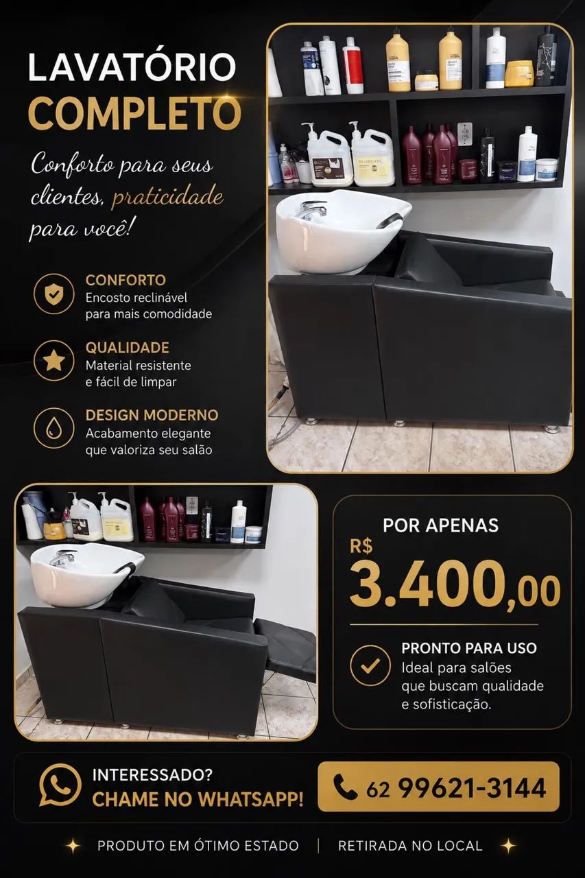 Lavatório e bancada de salão  - Foto 2