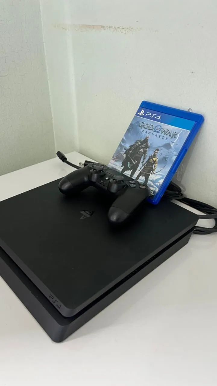 PLAYSTATION 4 - SLIM - 500gb - CONTROLE + GODOFWAR RAGNAROK - Foto 2