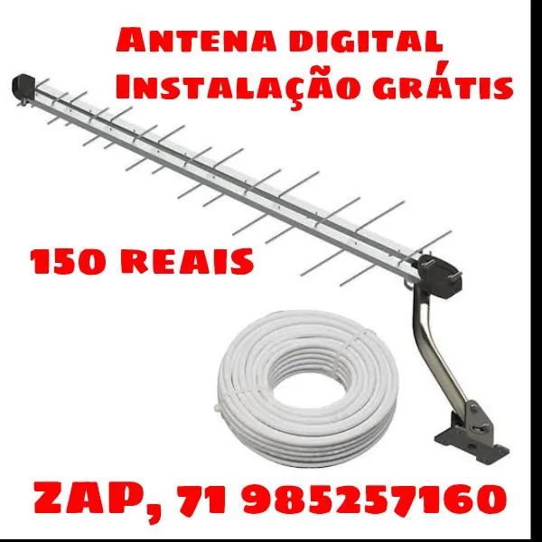 Kit antena digital instalação grátis 