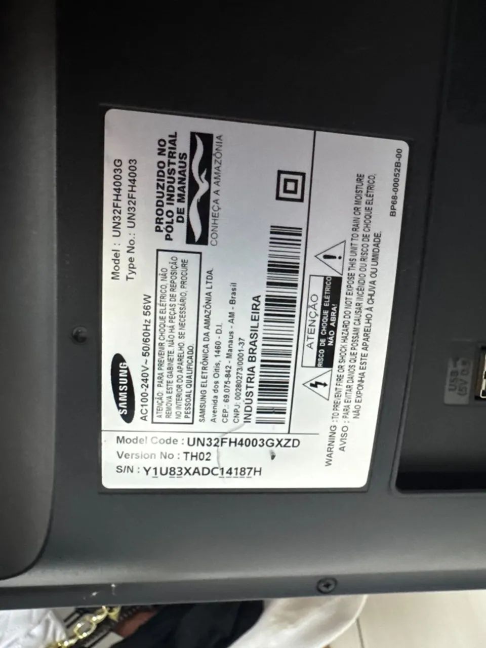 TV Samsung 32 Polegadas - Funcionando - Entrada HDMi e USB - Foto 4