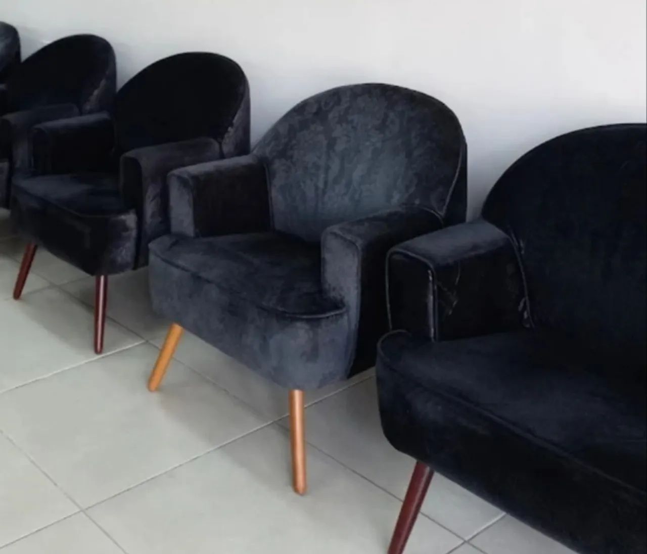 Poltronas de veludo 