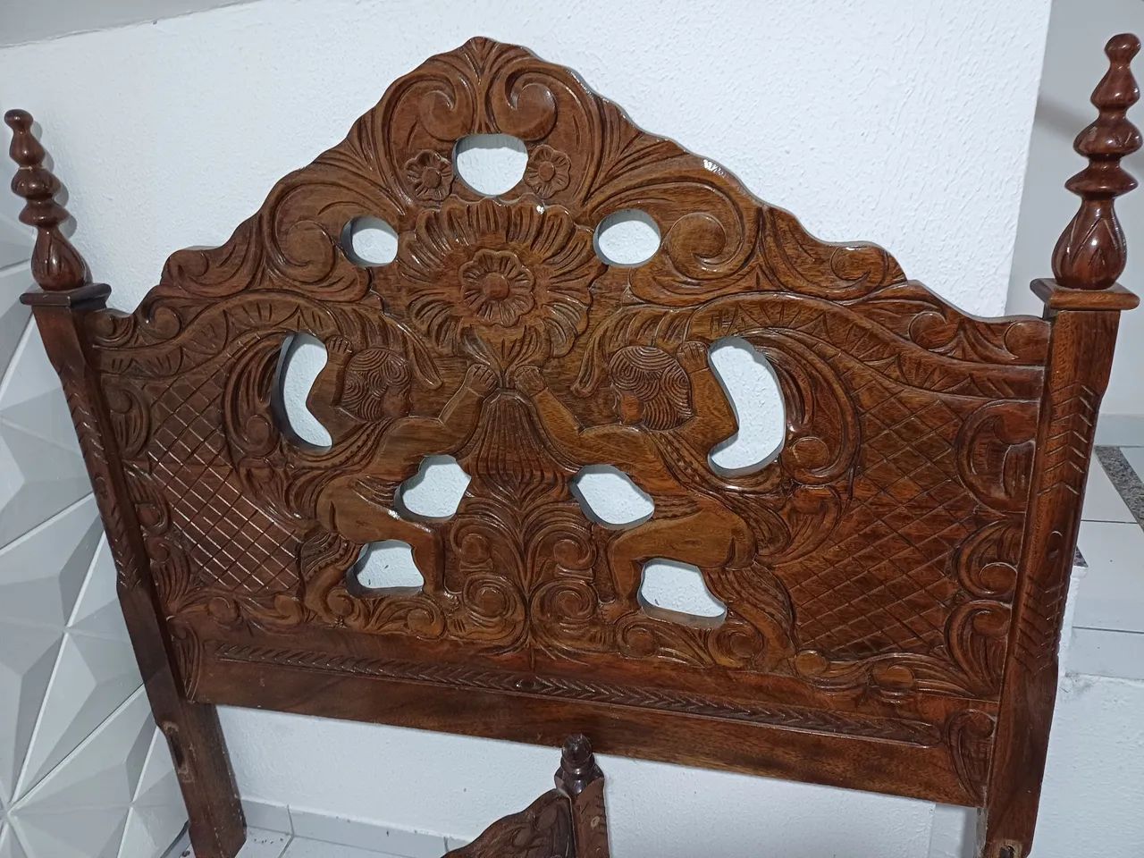 CAMA CASAL MADEIRA MACIÇA  - Foto 3