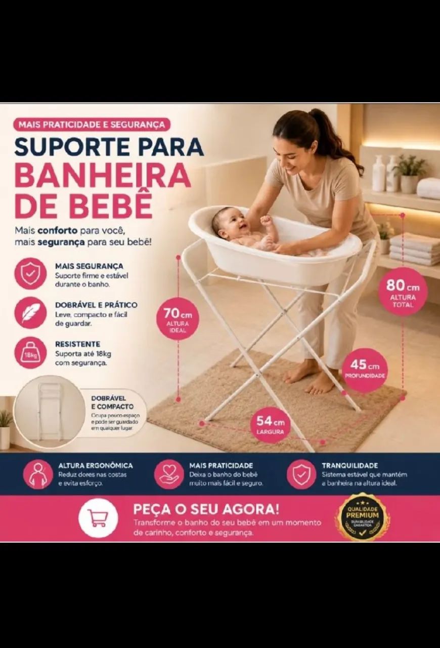 Suporte para banheira de bebê 