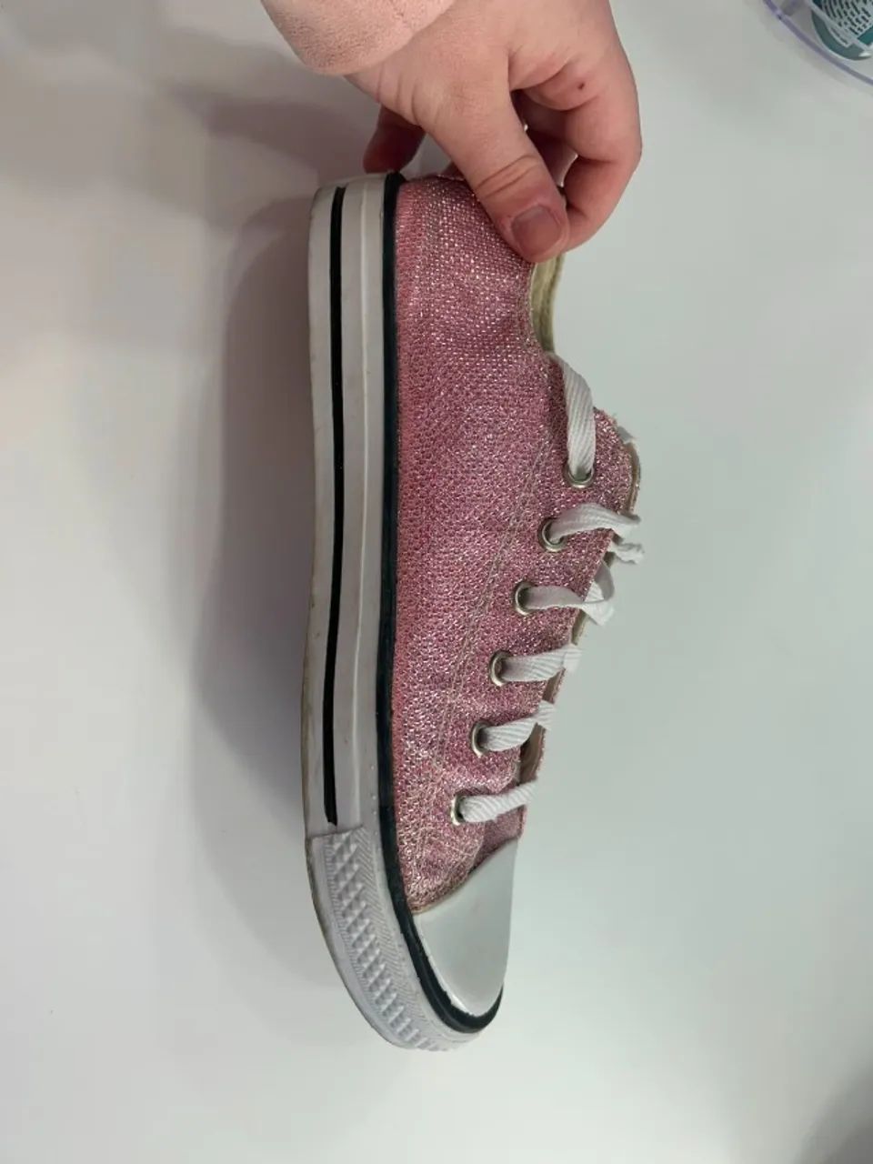 Tênis Converse Chuck Taylor All Star Rosa com Glitter Tamanho 37 - Foto 2