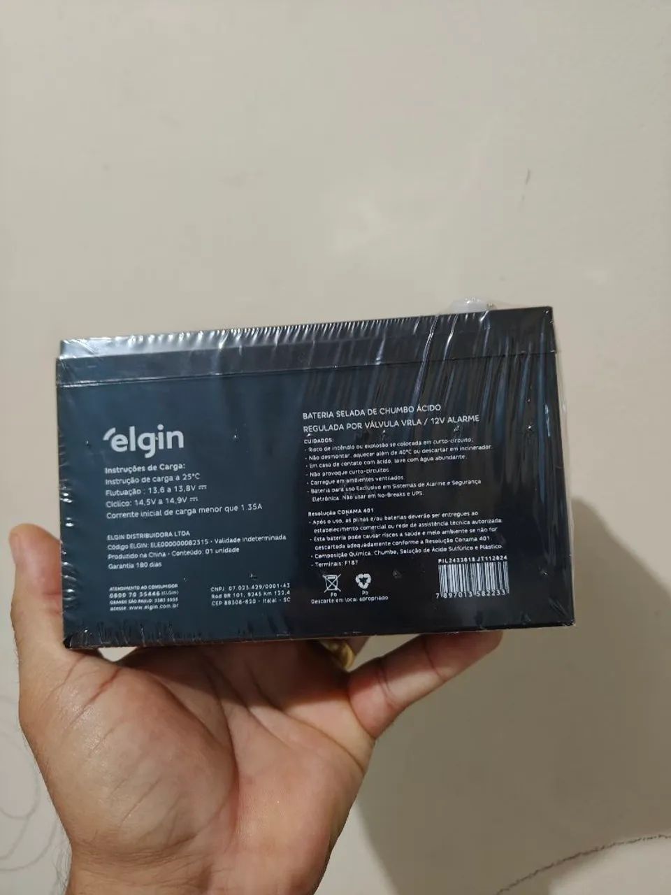 Bateria Nobrake Elgin p/alarme nova selada - Foto 3