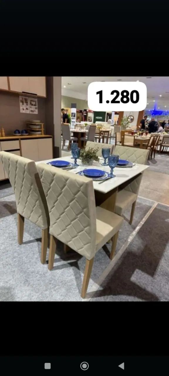 Mesa tampo de vidro 90x90 
