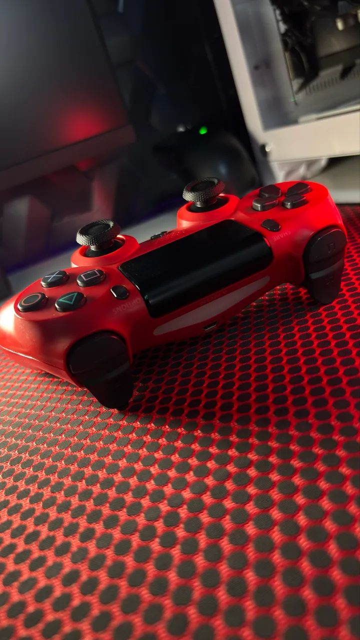 Controle PS4 Vermelho  - Foto 2