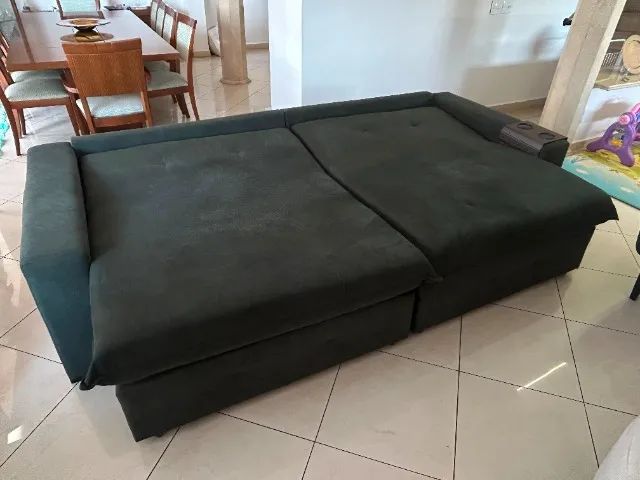 SOFÁ LINHO MISTO - VERDE ESCURO - Foto 3