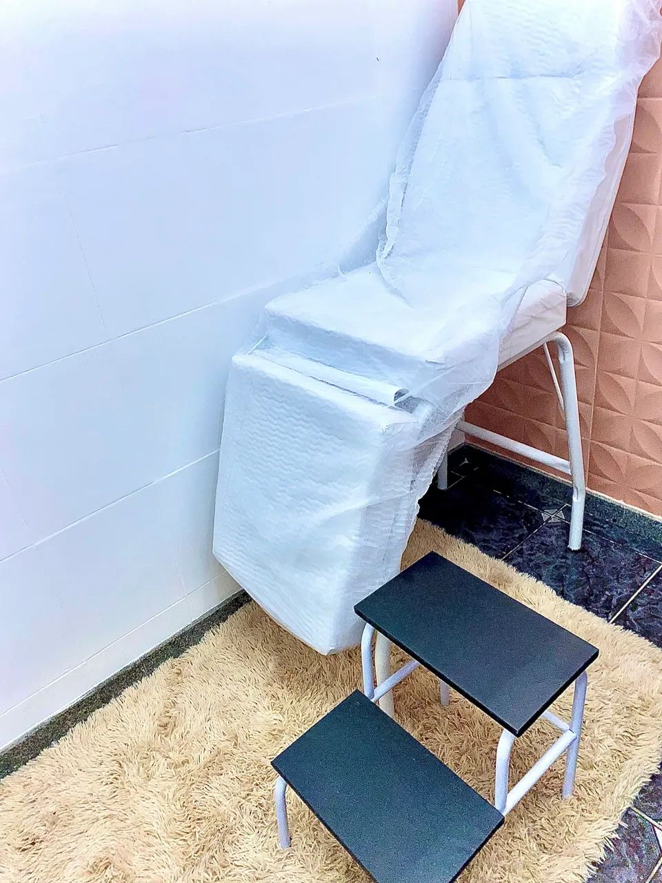 Maca 3 posições + escada de 2 degraus - praticamente nova!