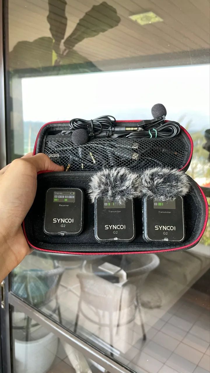 Microfone Sem Fio SYNCO G2 (A2) Duplo - Completo - Funcionando 100%