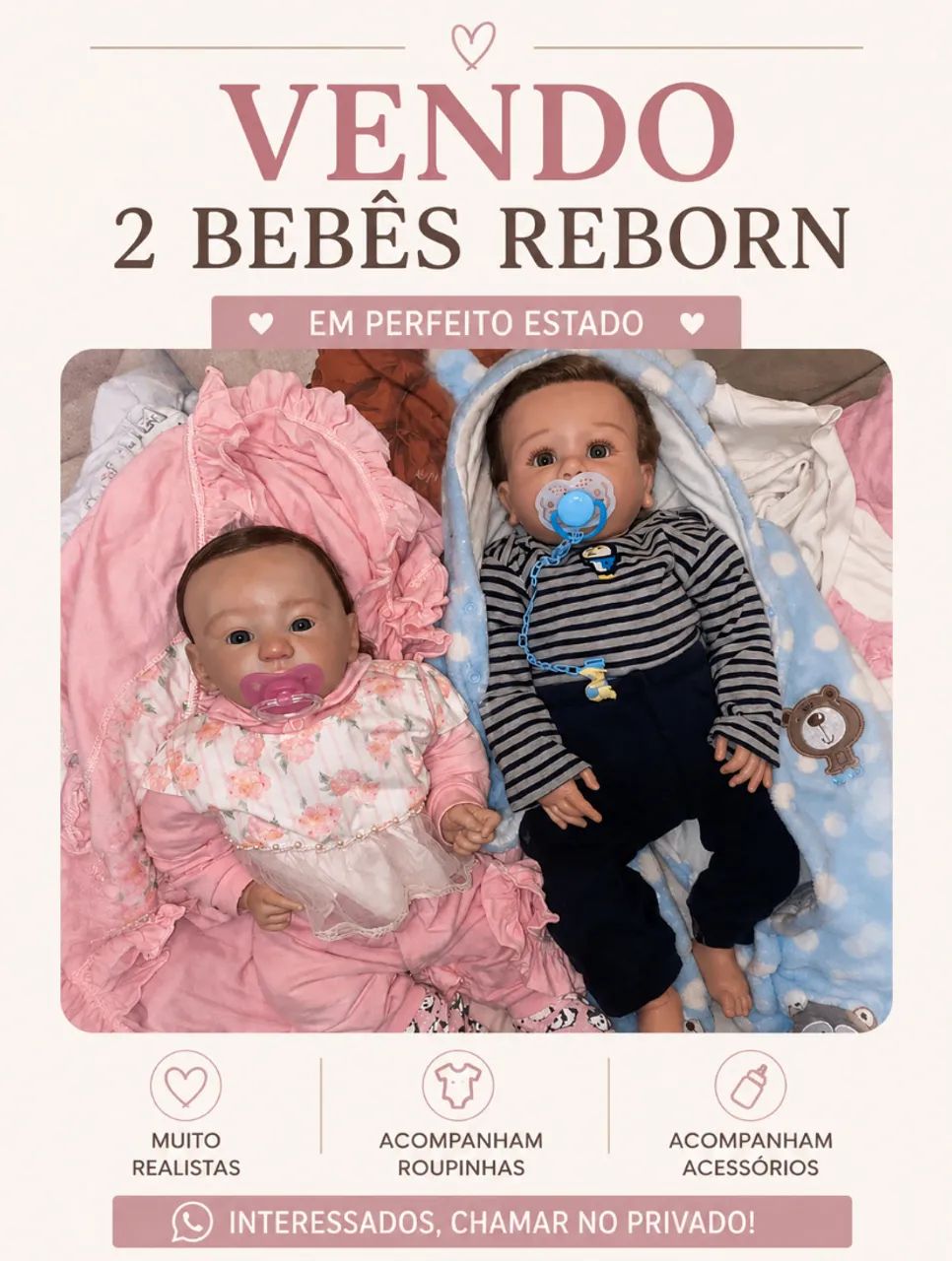 vendo dois bebê reborn  - Foto 2