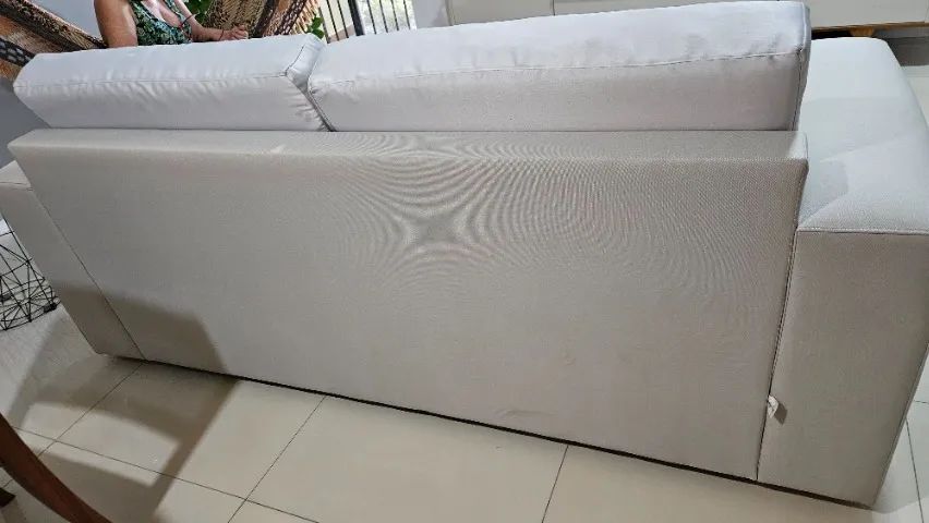 Sofá 3 lugares cinza - Foto 3