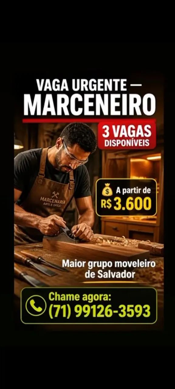 Vaga pra Marceneiro 