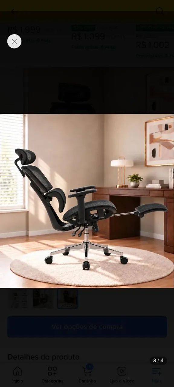 Cadeira ergonômica Sweet Studio NOVA de fabrica  - Foto 2