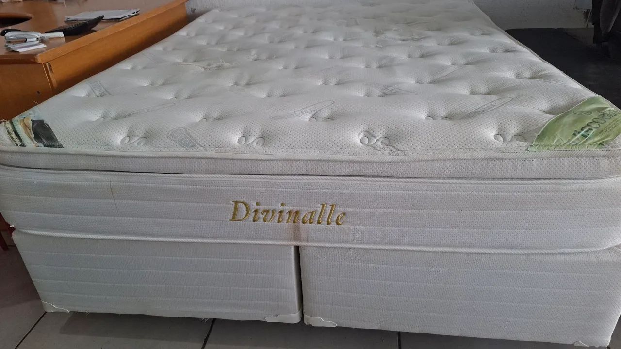 Cama box Queen size colchão herval  - Foto 2