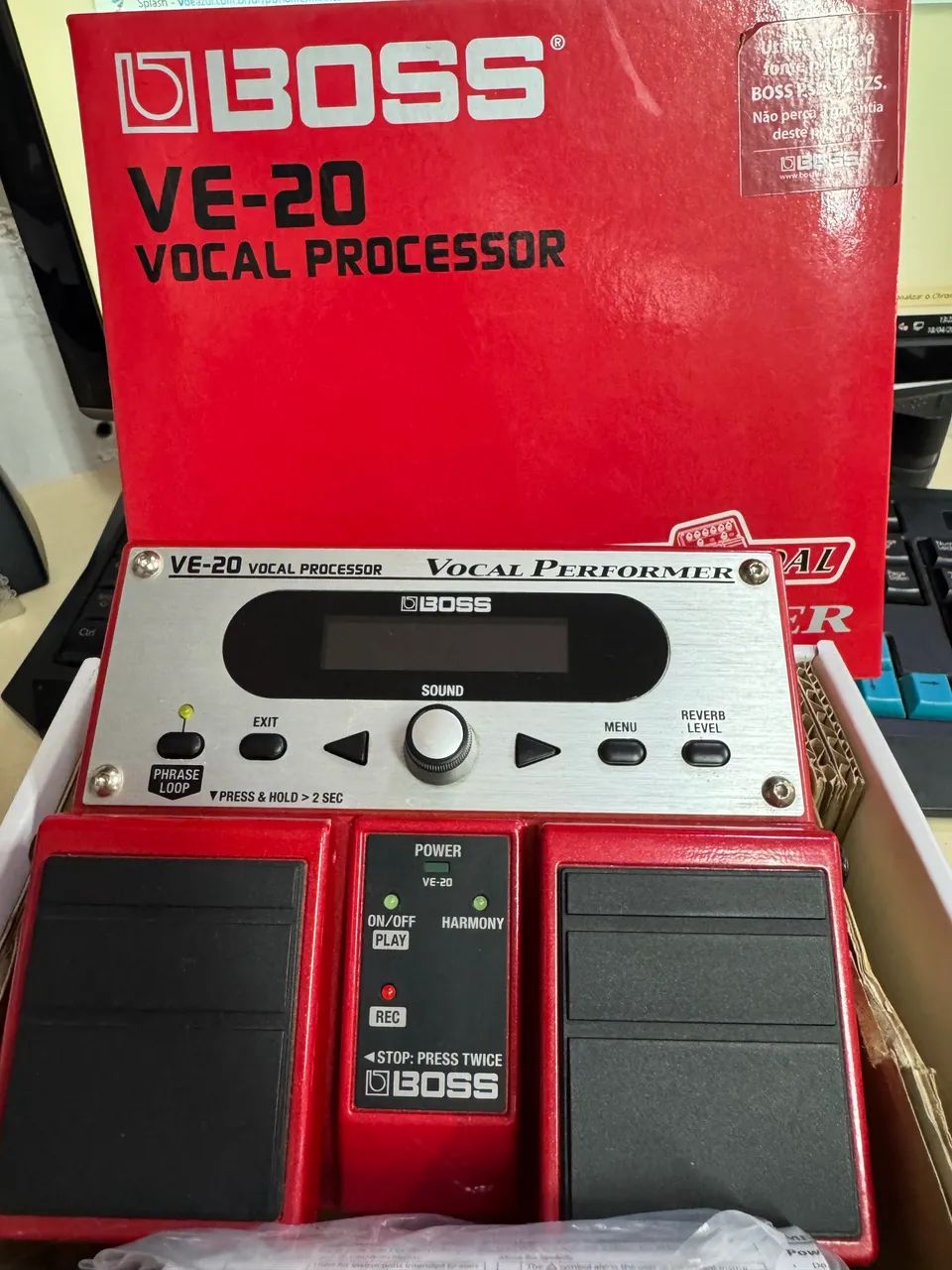 hobo【箱有】BOSS VE-20 vocalprocessor Pedal Processador Voz Vocal Boss Ve-20 Vocal Roland Ve20