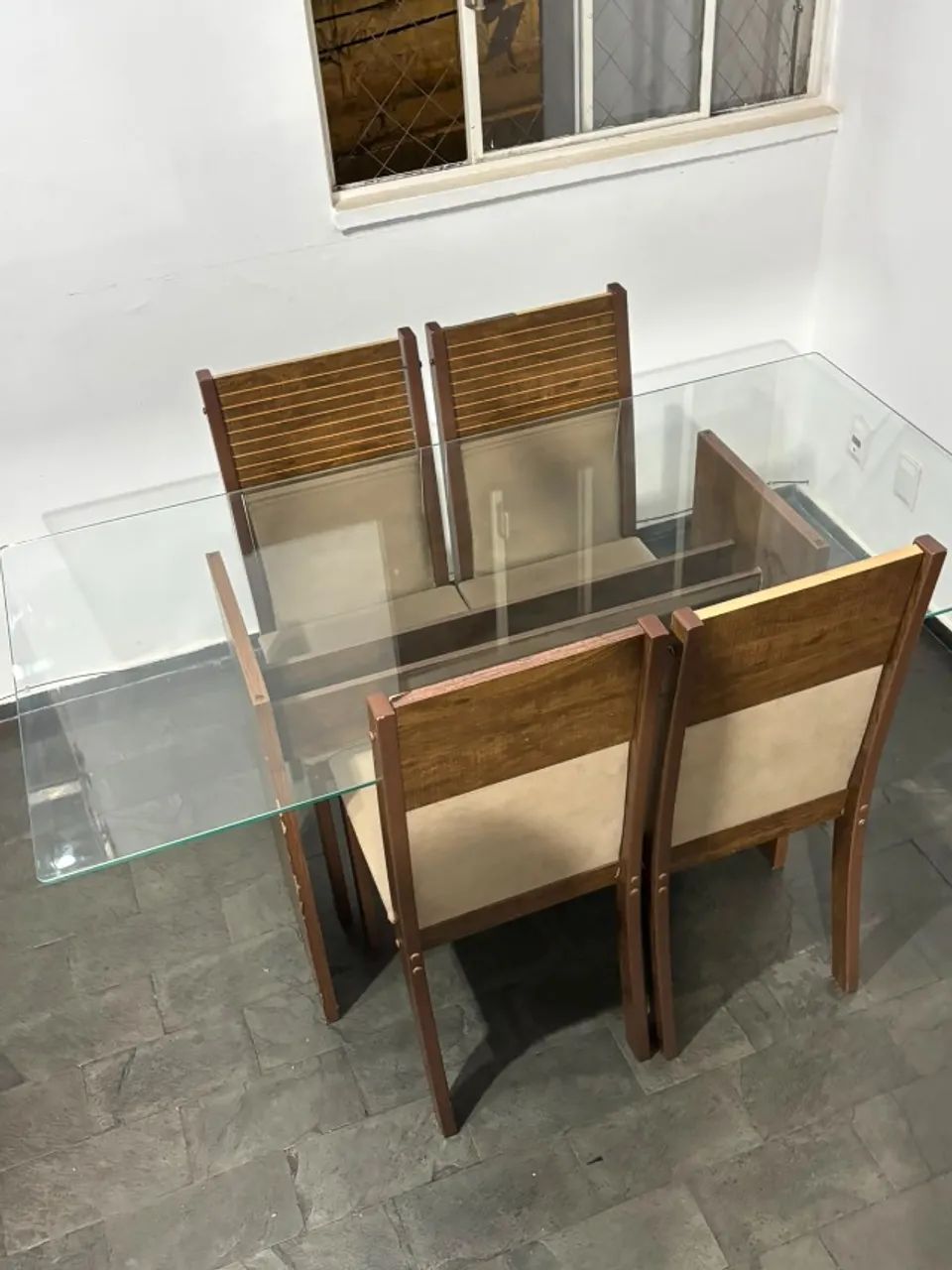 mesa de jantar quadrada vidro  - Foto 4
