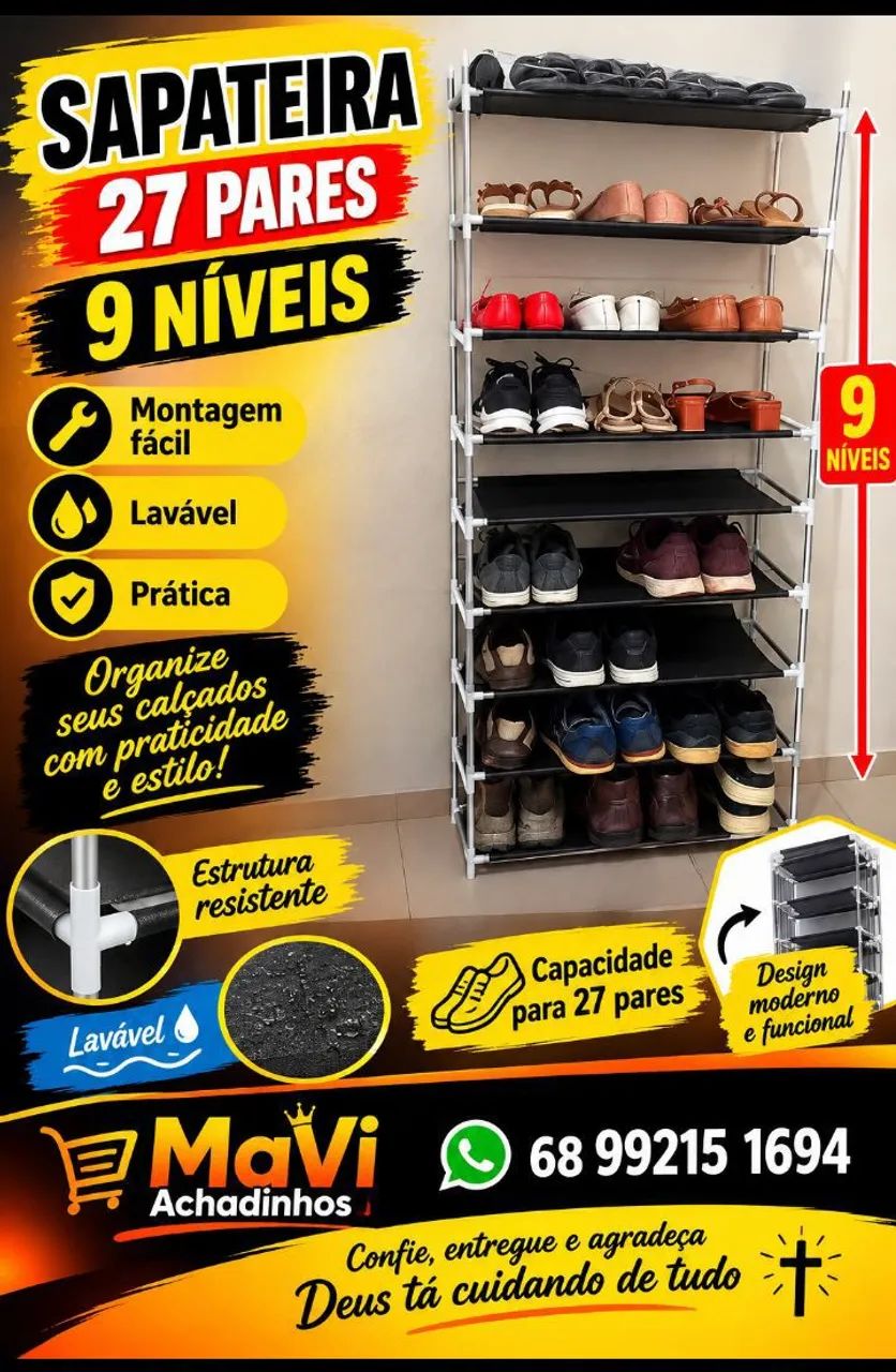 Sapateira 9 níveis (27 pares) - Foto 2