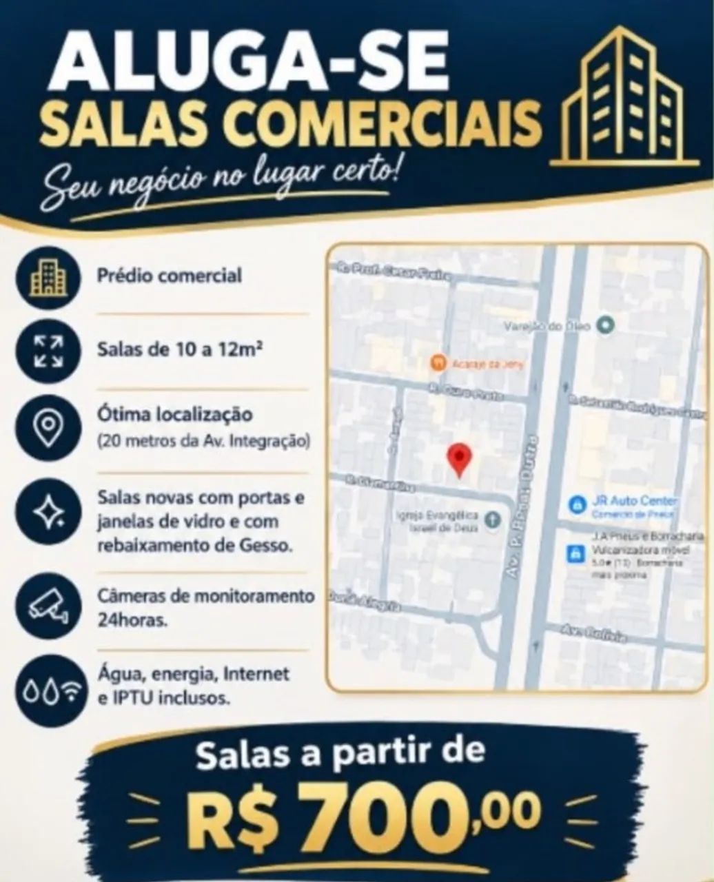 SALAS COMERCIAIS PARA LOCAÇÃO 