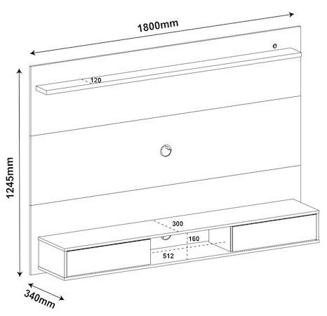 Painel para tv ate 65 Platinum cor Rustico - Foto 6