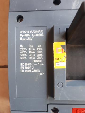 Disjuntor tripolar sem disparador de 1000A 65kA - Foto 2