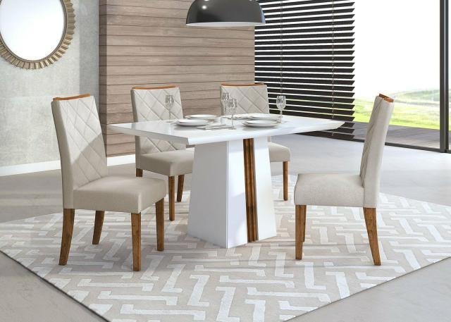 Mesa Na Laka Com 4 Cadeiras 100% MDF