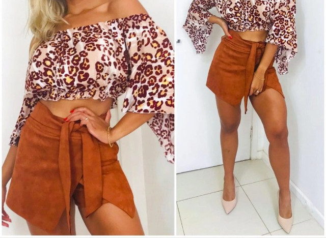 short saia de suede