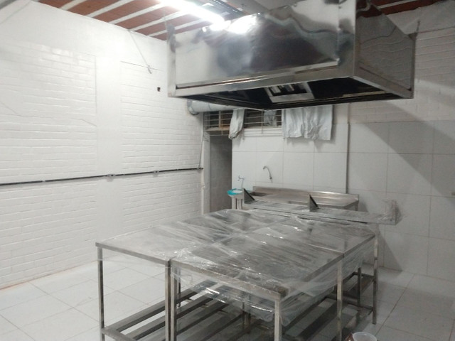 Mesa de inox coifa Exaustor 