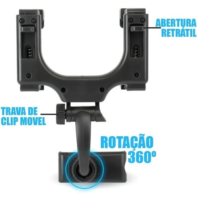 Suporte Veicular Celular Retrovisor Automotivo - 181 - Foto 2