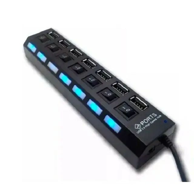Hub Usb 7 portas 2.0 com interruptor - Foto 3