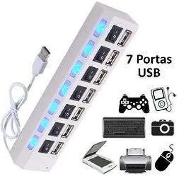 Hub Usb 7 portas 2.0 com interruptor - Foto 5
