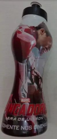 GARRAFA SQUEEZE FILME VINGADORES MARVEL TONY STARK ROBERT DOWNEY JR