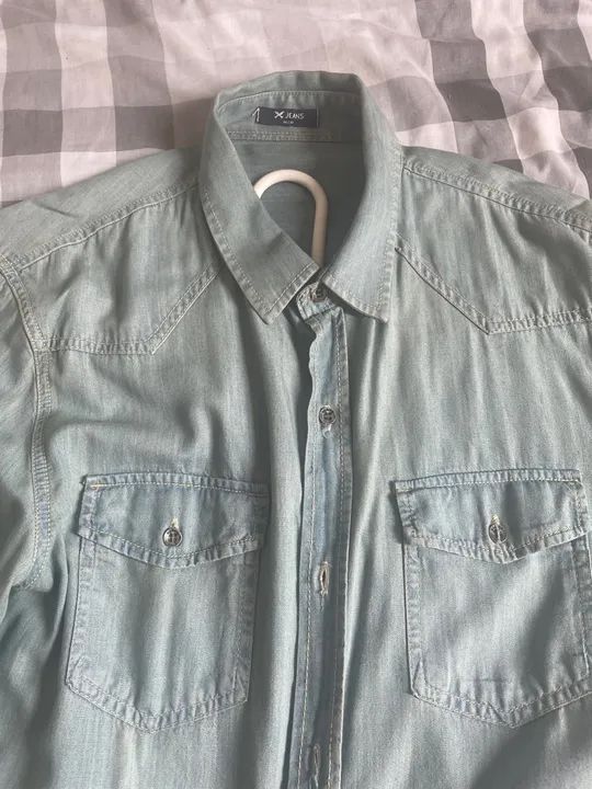 CamisaJeans Hering M Masculina - Foto 3