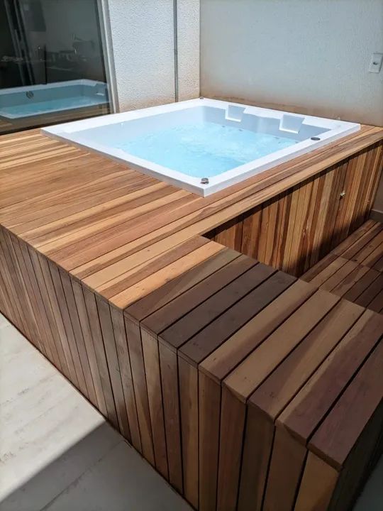 Spa com Hidromassagem Quadrado de 4 lugares (jacuzzi, Ofurô, banheira) completo. - Foto 5