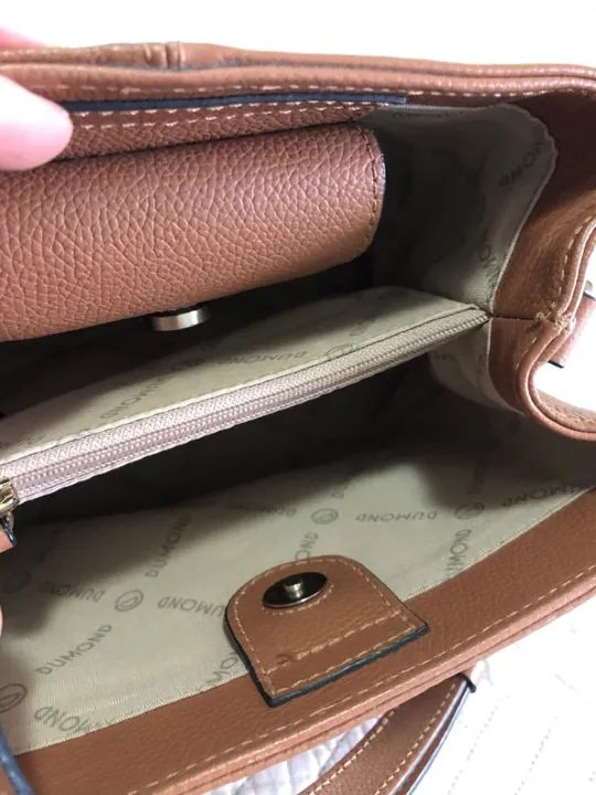 Bolsa de Couro Dumond Caramelo - Foto 5